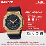  Casio G-Shock GM-2100G-1A9 - Uy tín từ 2009, Tem vàng chống giả, Bảo hành 5 năm, Pin miễn phí trọn đời 