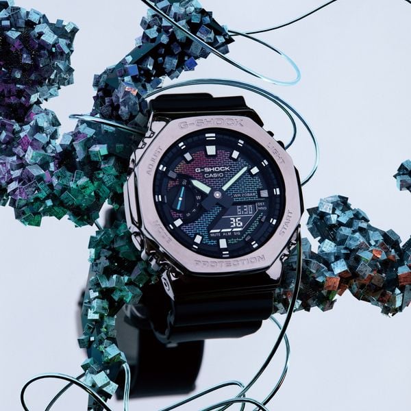  Casio G-Shock GM-2100RW-1A - Uy tín từ 2009, Tem vàng chống giả, Bảo hành 5 năm, Pin miễn phí trọn đời 