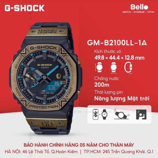  [LIMITED] Casio G-Shock GM-B2100LL-1ADR - Uy tín từ 2009, Tem vàng chống giả, Bảo hành 5 năm, Pin miễn phí trọn đời 