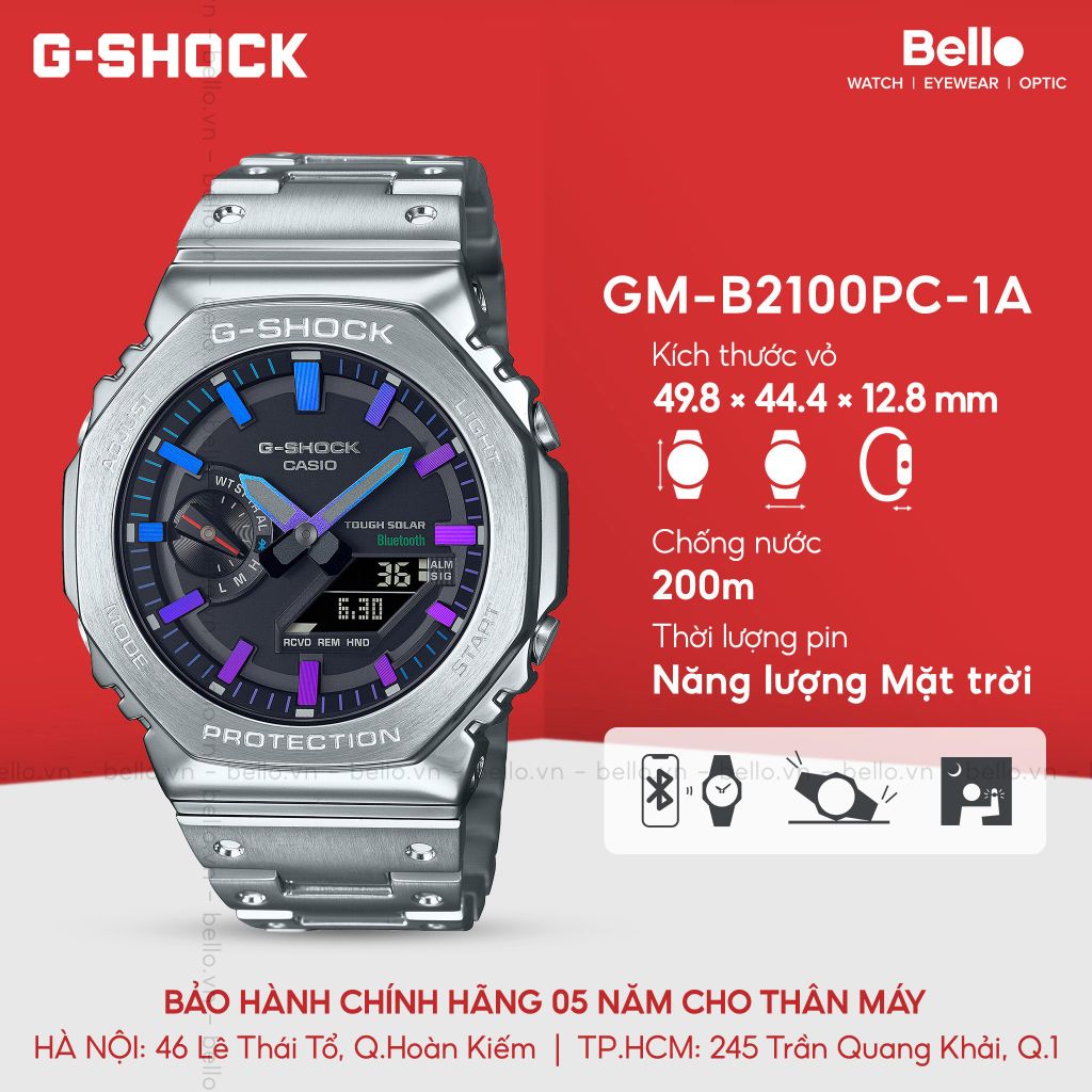  [LIMITED] Casio G-Shock GM-B2100PC-1ADR - Uy tín từ 2009, Tem vàng chống giả, Bảo hành 5 năm, Pin miễn phí trọn đời 