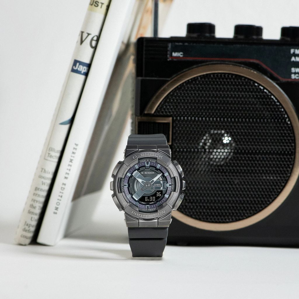  [Pin Miễn Phí Trọn Đời] GM-S110B-8ADR - Đồng hồ G-Shock Nam - Tem Vàng Chống Giả 