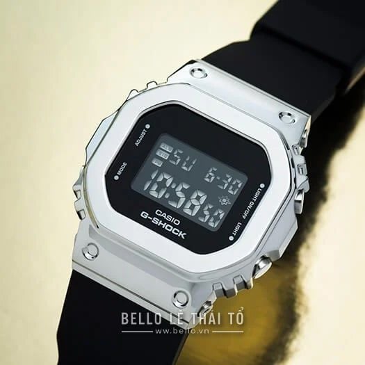  Casio G-Shock GM-S5600-1 - Uy tín từ 2009, Tem vàng chống giả, Bảo hành 5 năm, Pin miễn phí trọn đời 