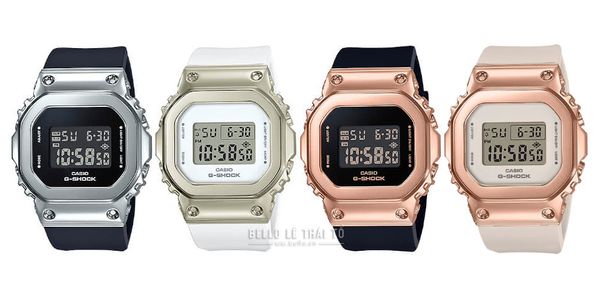  Casio G-Shock GM-S5600PG-4 - Uy tín từ 2009, Tem vàng chống giả, Bảo hành 5 năm, Pin miễn phí trọn đời 