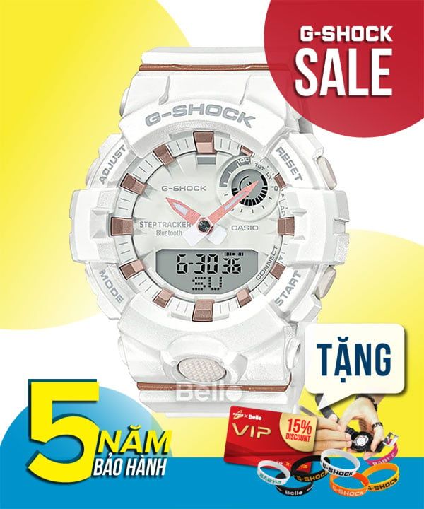  [Pin Miễn Phí Trọn Đời] GMA-B800-7ADR - Đồng hồ G-Shock Nữ - Tem Vàng Chống Giả 