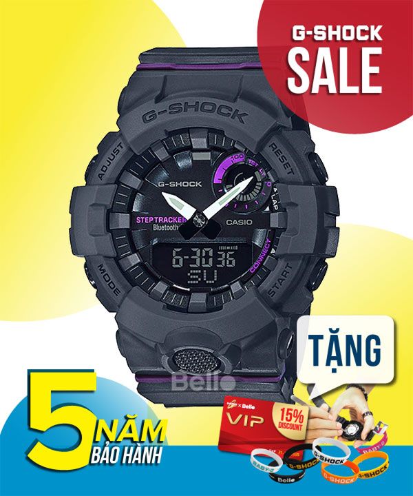  [Pin Miễn Phí Trọn Đời] GMA-B800-8ADR - Đồng hồ G-Shock Nữ - Tem Vàng Chống Giả 