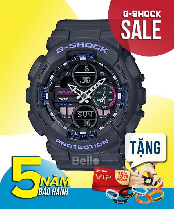  [Pin Miễn Phí Trọn Đời] GMA-S140-8ADR - Đồng hồ G-Shock Nữ - Tem Vàng Chống Giả 