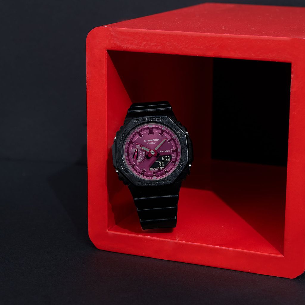  [Uy Tín Từ 2009] GMA-S2100RB-1ADR - Đồng hồ G-Shock Nữ - Tem Vàng Chống Giả 