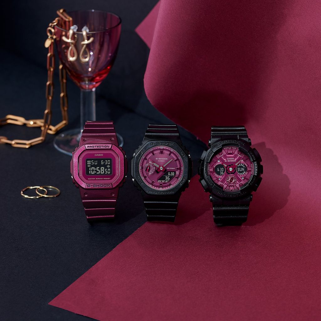  [Pin Miễn Phí Trọn Đời] GMA-S120RB-1ADR - Đồng hồ G-Shock Nữ - Tem Vàng Chống Giả 