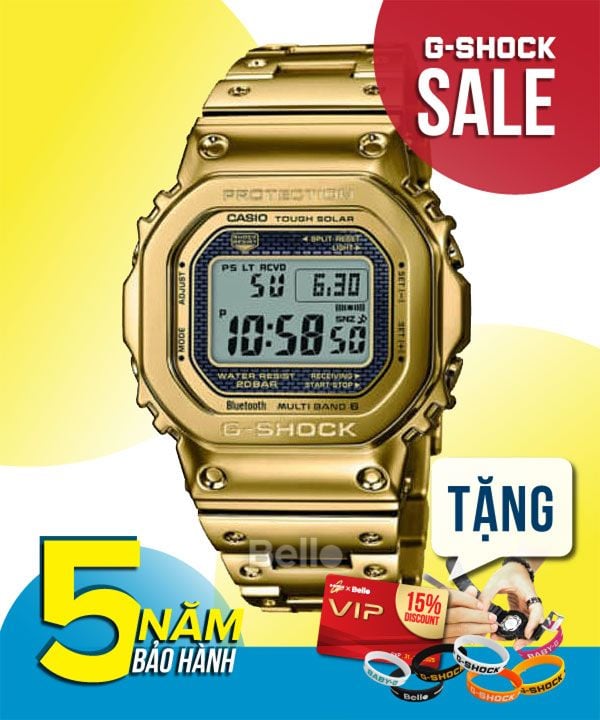  [Pin Miễn Phí Trọn Đời] GMW-B5000TFG-9 - Đồng hồ G-Shock Nam - Tem Vàng Chống Giả 