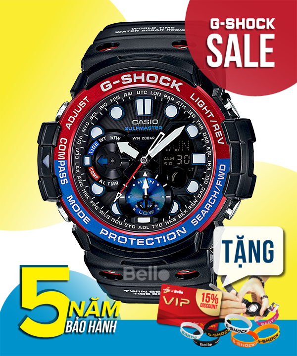  [Pin Miễn Phí Trọn Đời] GN-1000-1A - Đồng hồ G-Shock Nam - Tem Vàng Chống Giả 