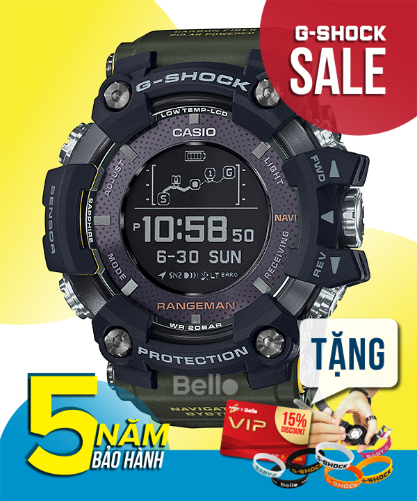  [Pin Miễn Phí Trọn Đời] GPR-B1000-1B - Đồng hồ G-Shock Nam - Tem Vàng Chống Giả 