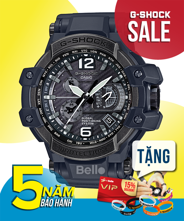  [Pin Miễn Phí Trọn Đời] GPW-1000V-1A - Đồng hồ G-Shock Nam - Tem Vàng Chống Giả 