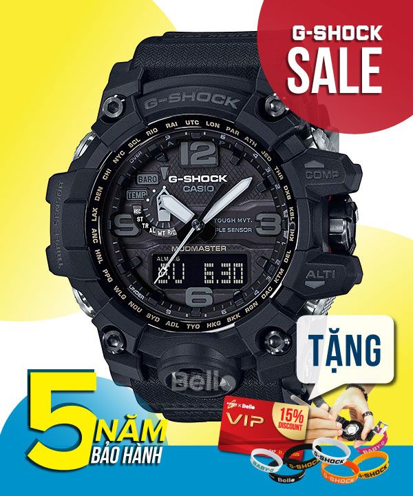  [Pin Miễn Phí Trọn Đời] GWG-1000-1A1 - Đồng hồ G-Shock Nam - Tem Vàng Chống Giả 