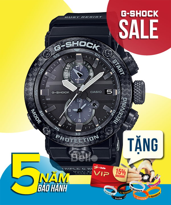  [Pin Miễn Phí Trọn Đời] GWR-B1000-1A - Đồng hồ G-Shock Nam - Tem Vàng Chống Giả 