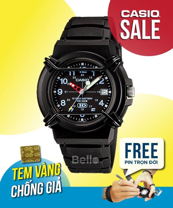 Pin Mi n Phi Tr n i HDA 600B 1BVDF ng h Casio Tem vang ch n Bello