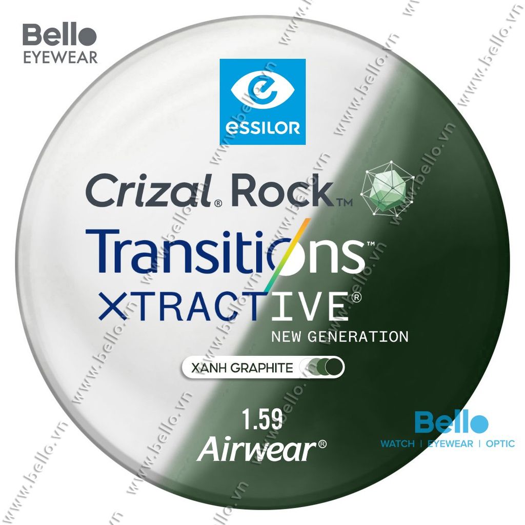  Essilor Transitions XTRActive New Generation Xanh Lá 