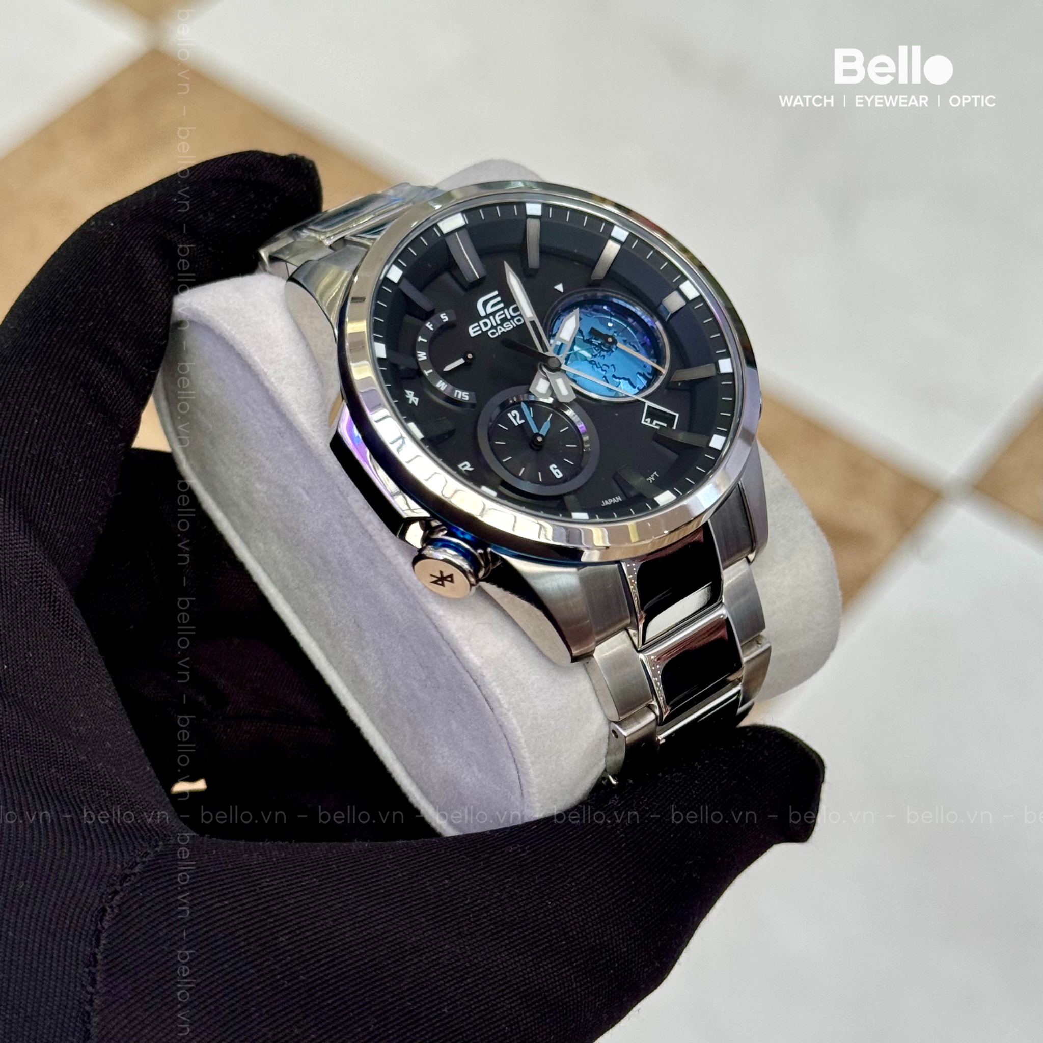 Casio Edifice EQB-600D-1A2DR - Uy tín từ 2009, Tem vàng chống giả