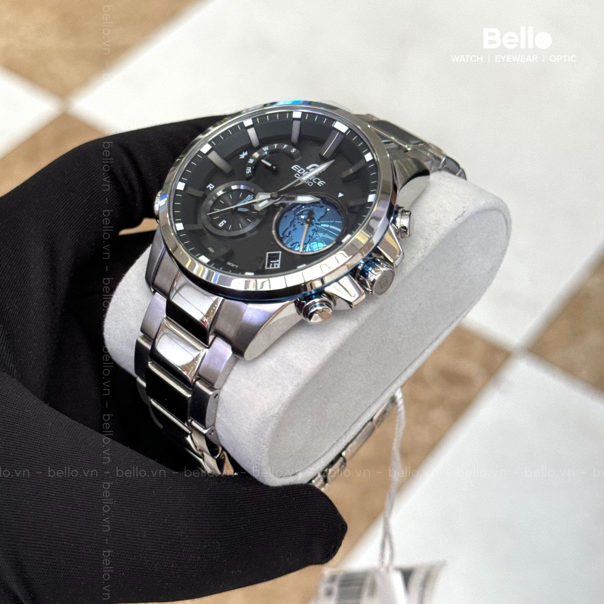 Casio Edifice EQB-600D-1A2DR - Uy tín từ 2009, Tem vàng