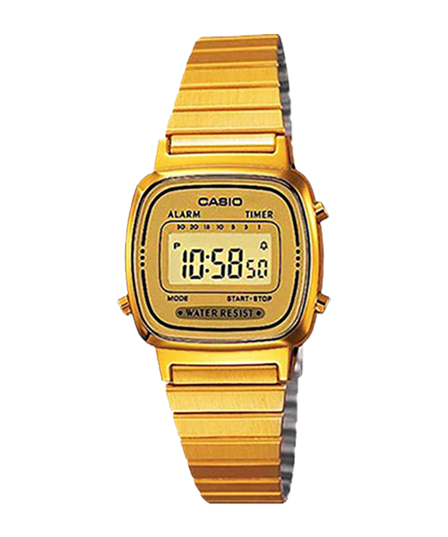  [Pin Miễn Phí Trọn Đời] LA670WGA-9DF - Đồng hồ Casio Nữ - Tem vàng chống giả 