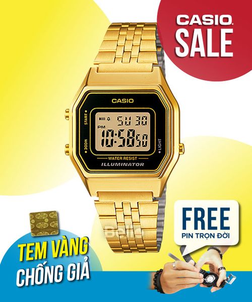  Casio LA680WGA-1DF - Uy tín từ 2009, Tem vàng chống giả, Bảo hành 1 năm, Pin miễn phí trọn đời 