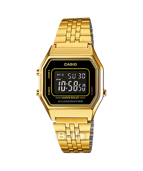  [Pin Miễn Phí Trọn Đời] LA680WGA-1BDF - Đồng hồ Casio Nữ - Tem vàng chống giả 