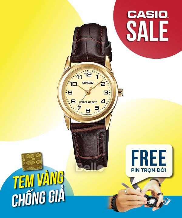  Casio LTP-V001GL-9BUDF - Uy tín từ 2009, Tem vàng chống giả, Bảo hành 1 năm, Pin miễn phí trọn đời 