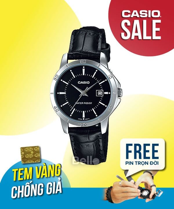  Casio LTP-V004L-1AUDF - Uy tín từ 2009, Tem vàng chống giả, Bảo hành 1 năm, Pin miễn phí trọn đời 
