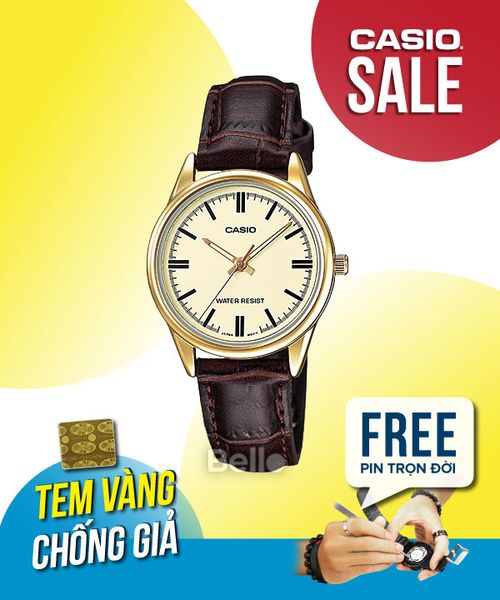  Casio LTP-V005GL-9AUDF - Uy tín từ 2009, Tem vàng chống giả, Bảo hành 1 năm, Pin miễn phí trọn đời 