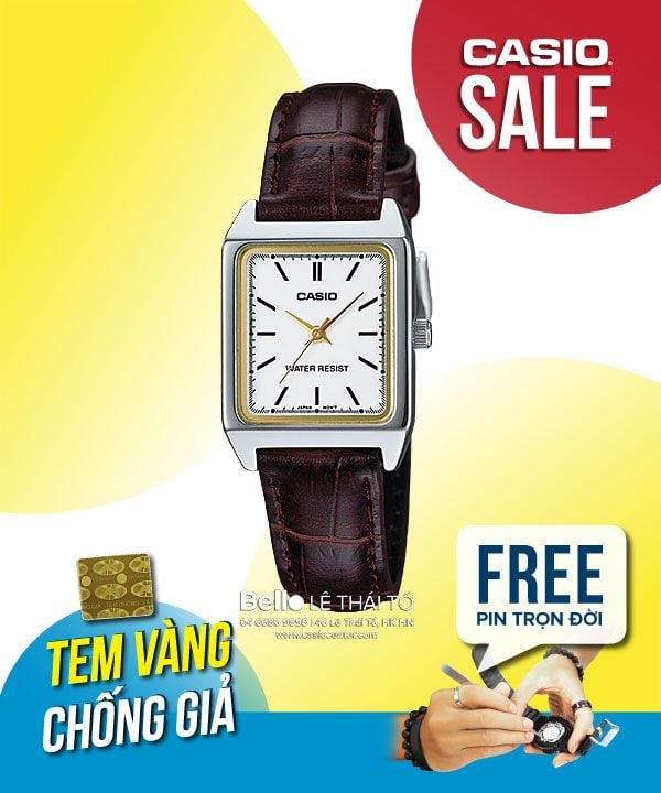  Casio LTP-V007L-7E2UDF - Uy tín từ 2009, Tem vàng chống giả, Bảo hành 1 năm, Pin miễn phí trọn đời 