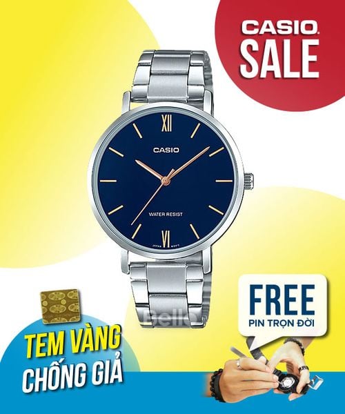  Casio LTP-VT01D-2BUDF - Uy tín từ 2009, Tem vàng chống giả, Bảo hành 1 năm, Pin miễn phí trọn đời 