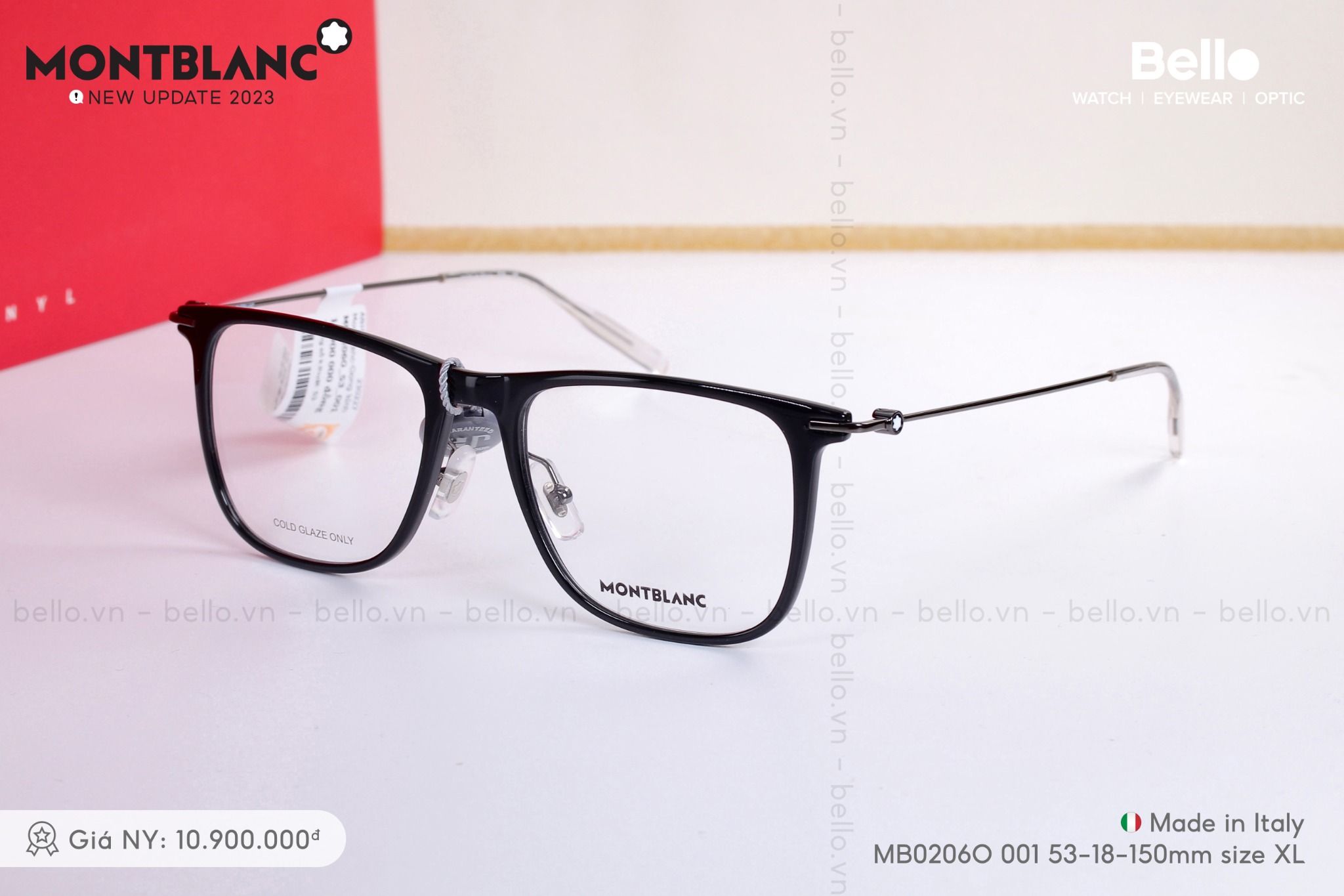  Gọng Kính Montblanc MB0206O 001 chính hãng GIÁ TỐT LIÊN HỆ 0948.74.5959 (Mrs.Hà) 