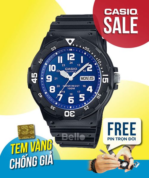 Casio MRW-200H-2B2VDF - Uy tín từ 2009, Tem vàng chống giả, Bảo hành 1 năm, Pin miễn phí trọn đời 