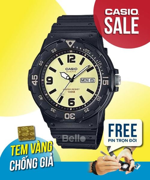  Casio MRW-200H-5BVDF - Uy tín từ 2009, Tem vàng chống giả, Bảo hành 1 năm, Pin miễn phí trọn đời 