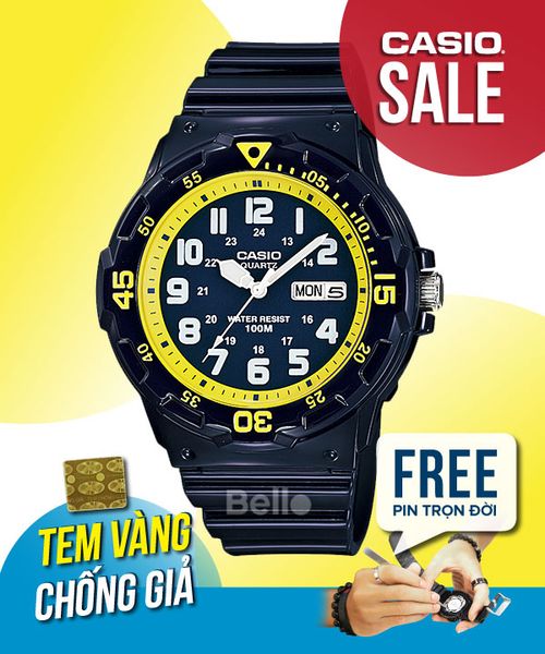  Casio MRW-200HC-2BVDF - Uy tín từ 2009, Tem vàng chống giả, Bảo hành 1 năm, Pin miễn phí trọn đời 