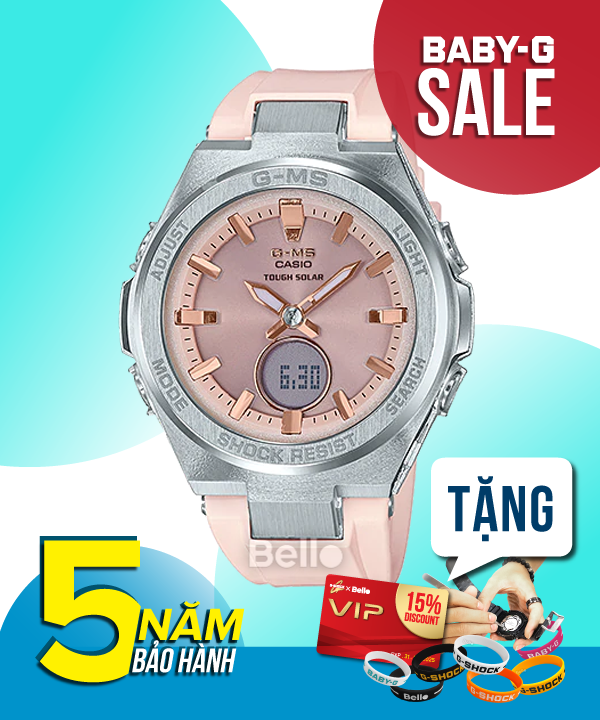  [Pin Miễn Phí Trọn Đời] MSG-S200-4A - Đồng hồ Casio Baby-G - Tem Vàng Chống Giả 