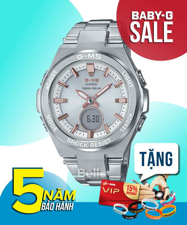  [Pin Miễn Phí Trọn Đời] MSG-S200D-7A - Đồng hồ Casio Baby-G - Tem Vàng Chống Giả 