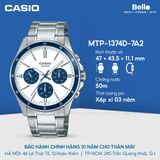  Casio MTP-1374D-7A2 - Uy tín từ 2009, Tem vàng chống giả, Bảo hành 1 năm, Pin miễn phí trọn đời 