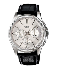 Đồng hồ Casio MTP-1375 6 Kim Nam lịch lãm sang trọng với vành băm – Bello