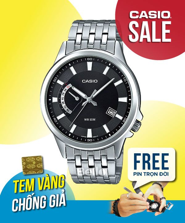  [Pin Miễn Phí Trọn Đời] MTP-E136D-1AVDF - Đồng hồ Casio - Tem vàng chống giả 