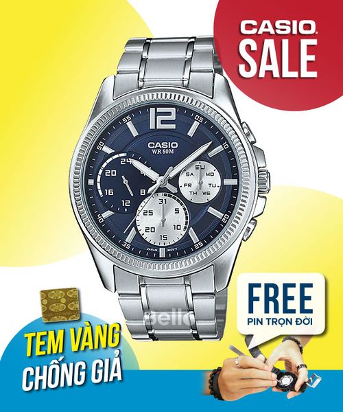  Casio MTP-E305D-2AVDF - Uy tín từ 2009, Tem vàng chống giả, Bảo hành 1 năm, Pin miễn phí trọn đời 