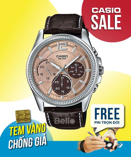  Casio MTP-E305L-5AVDF - Uy tín từ 2009, Tem vàng chống giả, Bảo hành 1 năm, Pin miễn phí trọn đời 