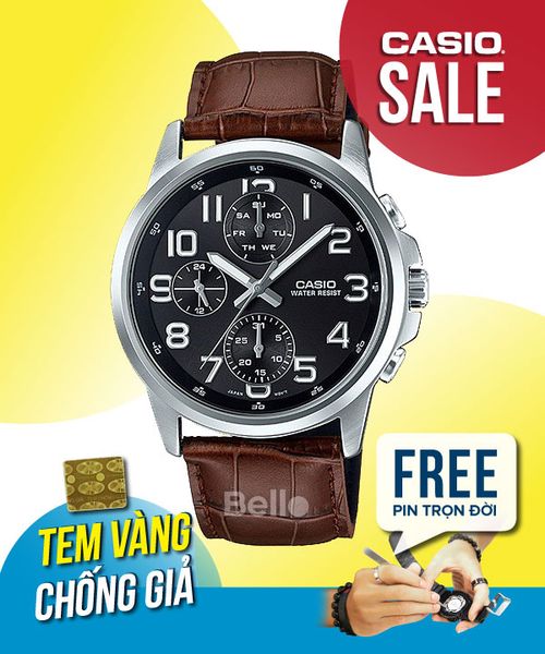  Casio MTP-E307L-1ADF - Uy tín từ 2009, Tem vàng chống giả, Bảo hành 1 năm, Pin miễn phí trọn đời 