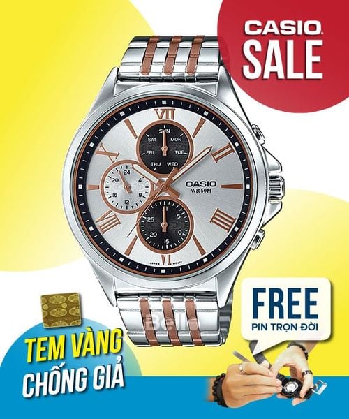  Casio MTP-E316RG-7AVDF - Uy tín từ 2009, Tem vàng chống giả, Bảo hành 1 năm, Pin miễn phí trọn đời 