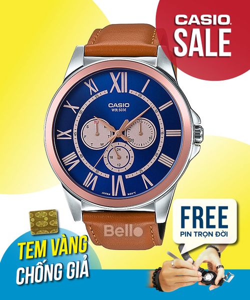  Casio MTP-E318L-2BVDF - Uy tín từ 2009, Tem vàng chống giả, Bảo hành 1 năm, Pin miễn phí trọn đời 