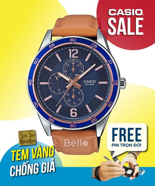  Casio MTP-E319L-2BVDF - Uy tín từ 2009, Tem vàng chống giả, Bảo hành 1 năm, Pin miễn phí trọn đời 