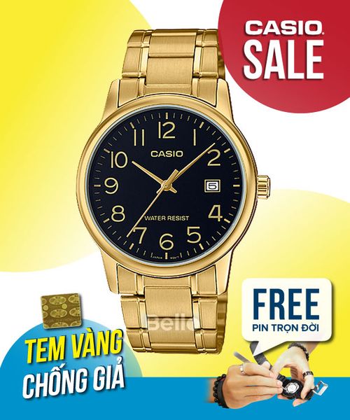  Casio MTP-V002G-1BUDF - Uy tín từ 2009, Tem vàng chống giả, Bảo hành 1 năm, Pin miễn phí trọn đời 