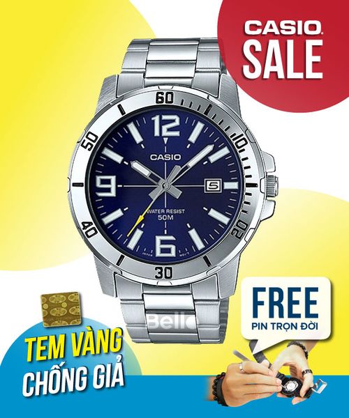 Casio MTP-VD01D-2BVUDF - Uy tín từ 2009, Tem vàng chống giả, Bảo hành 1 năm, Pin miễn phí trọn đời 