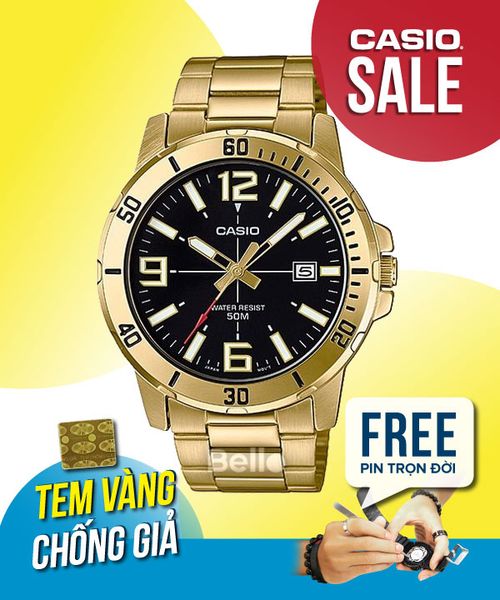  Casio MTP-VD01G-1BVUDF - Uy tín từ 2009, Tem vàng chống giả, Bảo hành 1 năm, Pin miễn phí trọn đời 