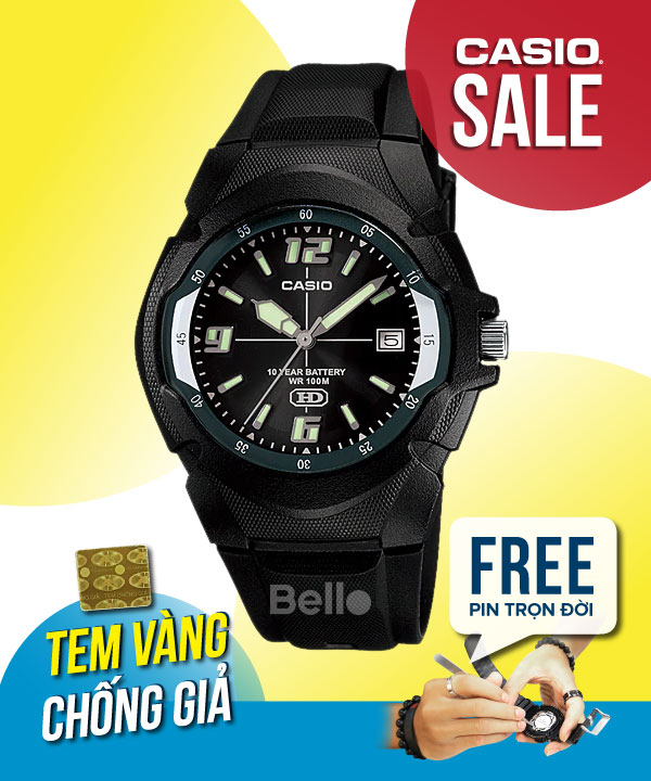 Casio MW-600F-1AVDF Uy tín từ 2009, Tem vàng chống giả, Bảo hành