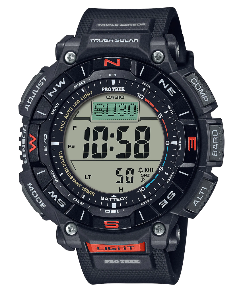  Casio Pro Trek PRG-340-1DR - Uy tín từ 2009, Tem vàng chống giả, Bảo hành 1 năm, Pin miễn phí trọn đời 